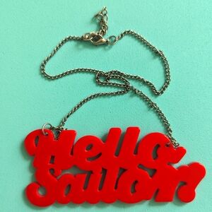 Hello Sailor! acrylic necklace
